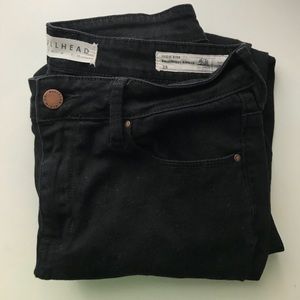 High rise skinniest ankle jeans ripped knees